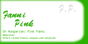 fanni pink business card